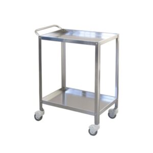 Carrello per Medicazione in Acciaio Inox 2 Ripiani - 3 Misure - 4