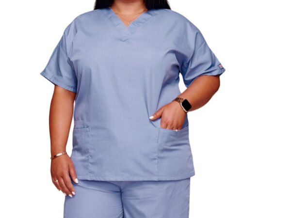 Casacca Cherokee Originals Donna Scollo a V Celeste - Tg. XXS-XL - 8 pz