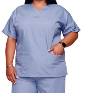 Casacca Cherokee Originals Donna Scollo a V Celeste - Tg. XXS-XL - 8 pz - 6