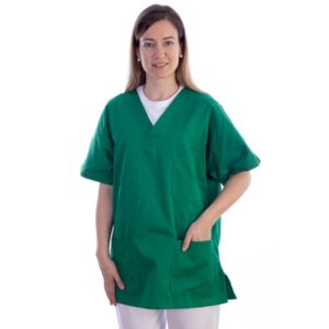 Casacca Sanitaria Unisex in Cotone/Poliestere Verde - Taglie XS-XXL - 8 pezzi - 1