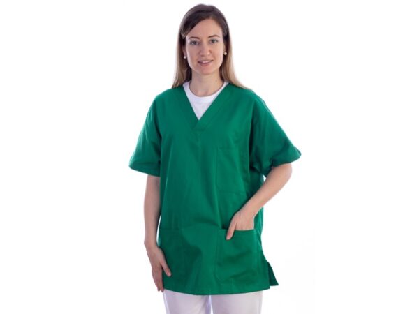 Casacca Sanitaria Unisex in Cotone/Poliestere Verde - Taglie XS-XXL - 8 pezzi