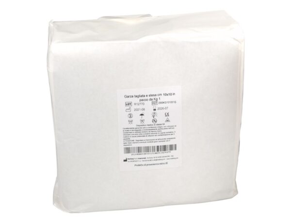 Garza Compressa in Cotone Non Sterile - Misure 10x10-30x30 cm - 12 x conf. 1 kg