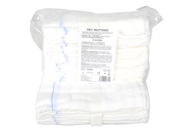 Garza Laparotomica Non Sterile 40x40 cm - 250 Pezzi