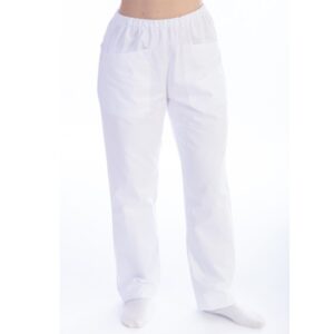 Pantaloni Sanitari Unisex Cotone/Poliestere Bianchi - Taglie XS-XXXL - 12 pz - 1