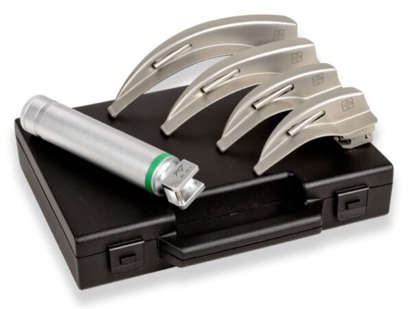 Set Laringoscopio F.O. LED con 4 Lame Macintosh 1-2-3-4 - Voltaggio 2,5-3,5 V