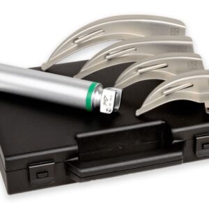 Set Laringoscopio F.O. LED con 4 Lame Macintosh 1-2-3-4 - Voltaggio 2,5-3,5 V - 3