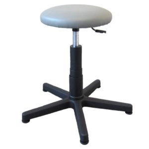Sgabello da Ambulatorio con Sedile Imbottito diametro 31 cm Grigio - 2 pezzi - 1