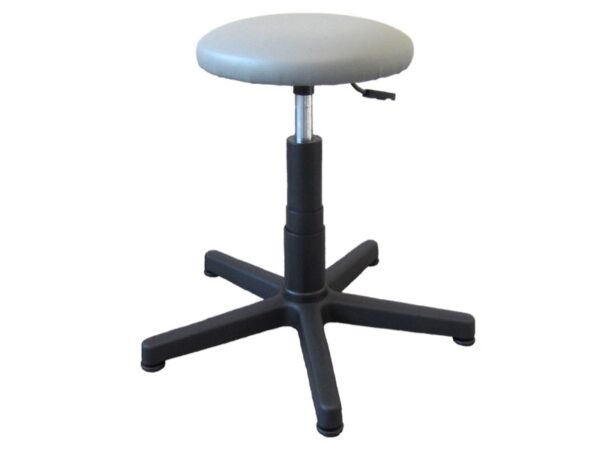 Sgabello da Ambulatorio con Sedile Imbottito diametro 31 cm Grigio - 2 pezzi
