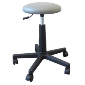 Sgabello da Ambulatorio con Sedile Imbottito diametro 31 cm Grigio - 2 pezzi - 3