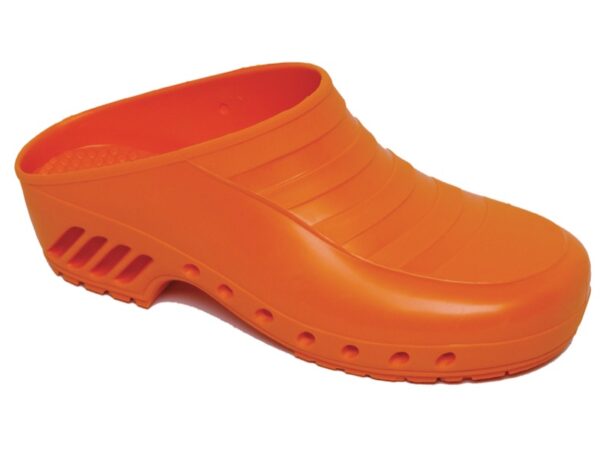 Zoccoli Sanitari Professionali Arancioni senza Fori - Taglie 34-48 - 8 Paia