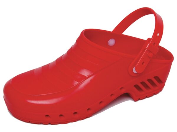 Zoccoli Sanitari Rossi con Cinturino senza Fori - Taglie 35-46 - 6 paia