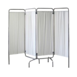 Paravento Ospedaliero a 4 Ante in Alluminio e Plastica Lavabile 200x170 cm - 1