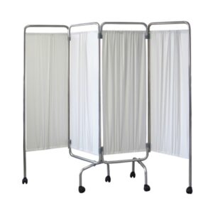 Paravento Ospedaliero a 4 Ante in Alluminio e Plastica Lavabile 200x170 cm - 2